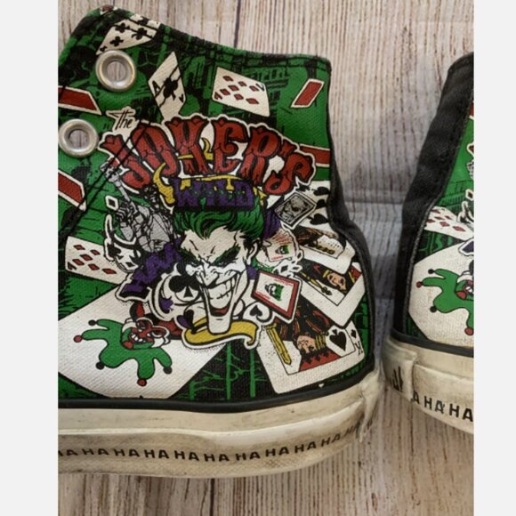 Limited Edition Joker's Converse High Tops - Picture 8 of 8